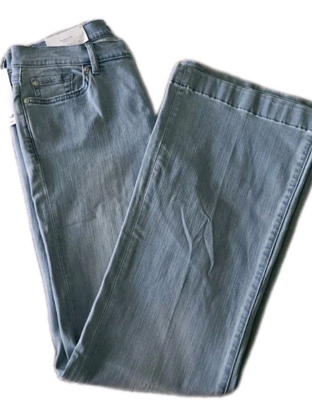 7 For All Mankind Dojo Tailorless Flare Trouser Jeans NWT Size 30 - Picture 4 of 9